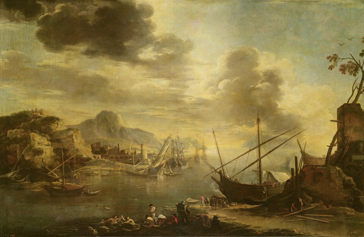 A Salernói-öböl, 1640-45 körül alkotó: Salvator Rosa