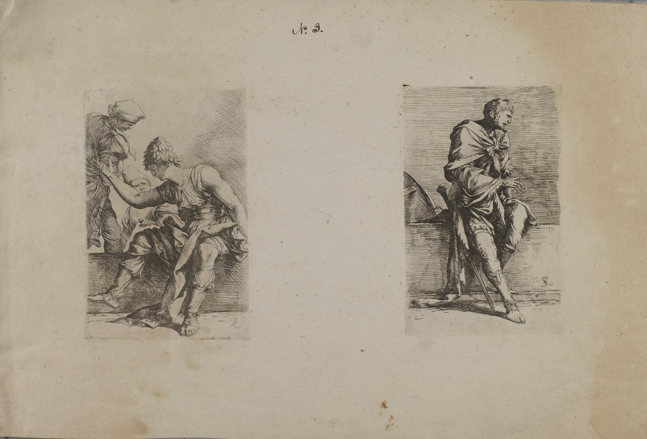 (Figurine Series) Ülő figura hegyes fejjel alkotó: Salvator Rosa