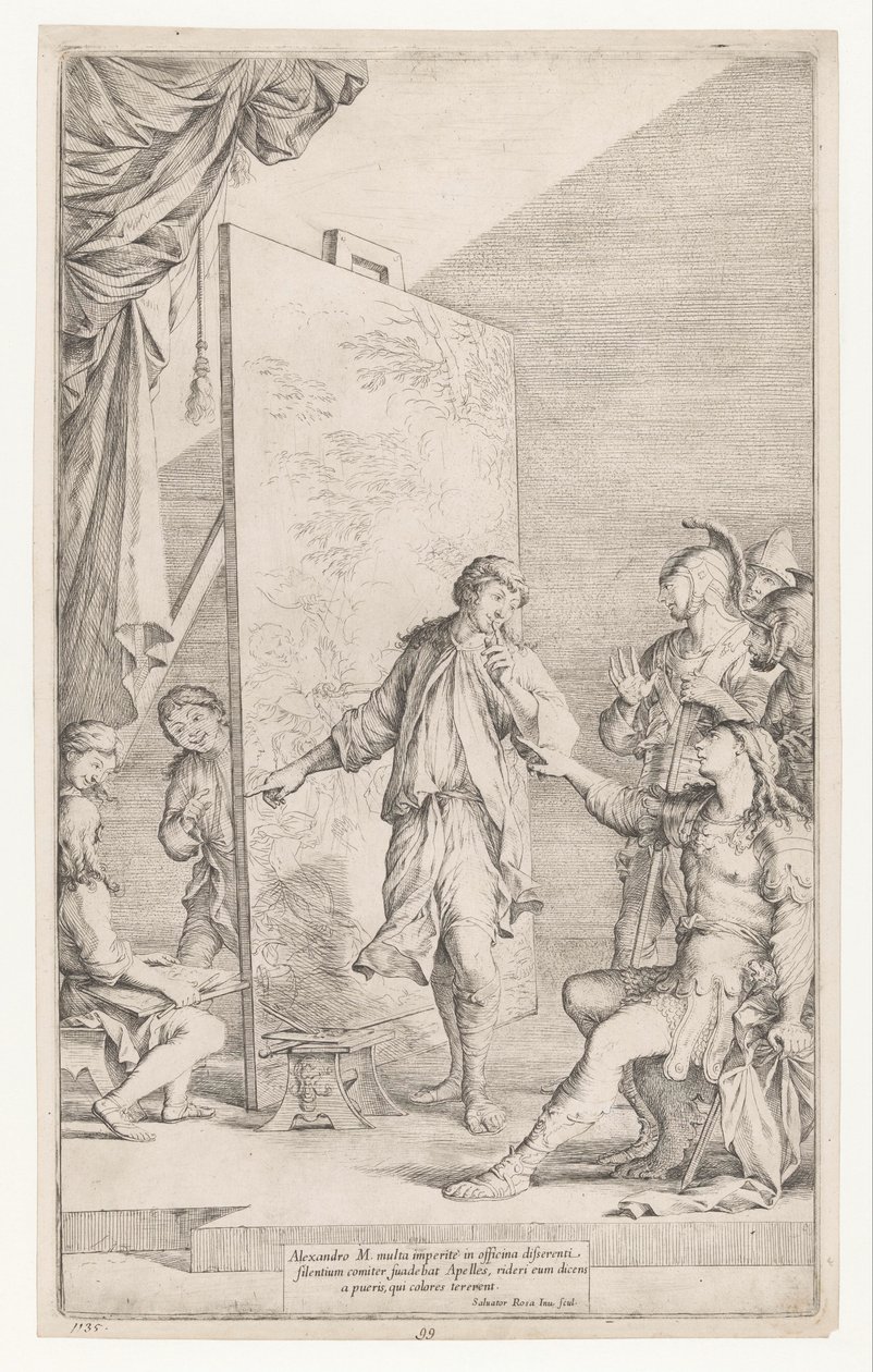 Nagy Sándor Apelles műtermében alkotó: Salvator Rosa