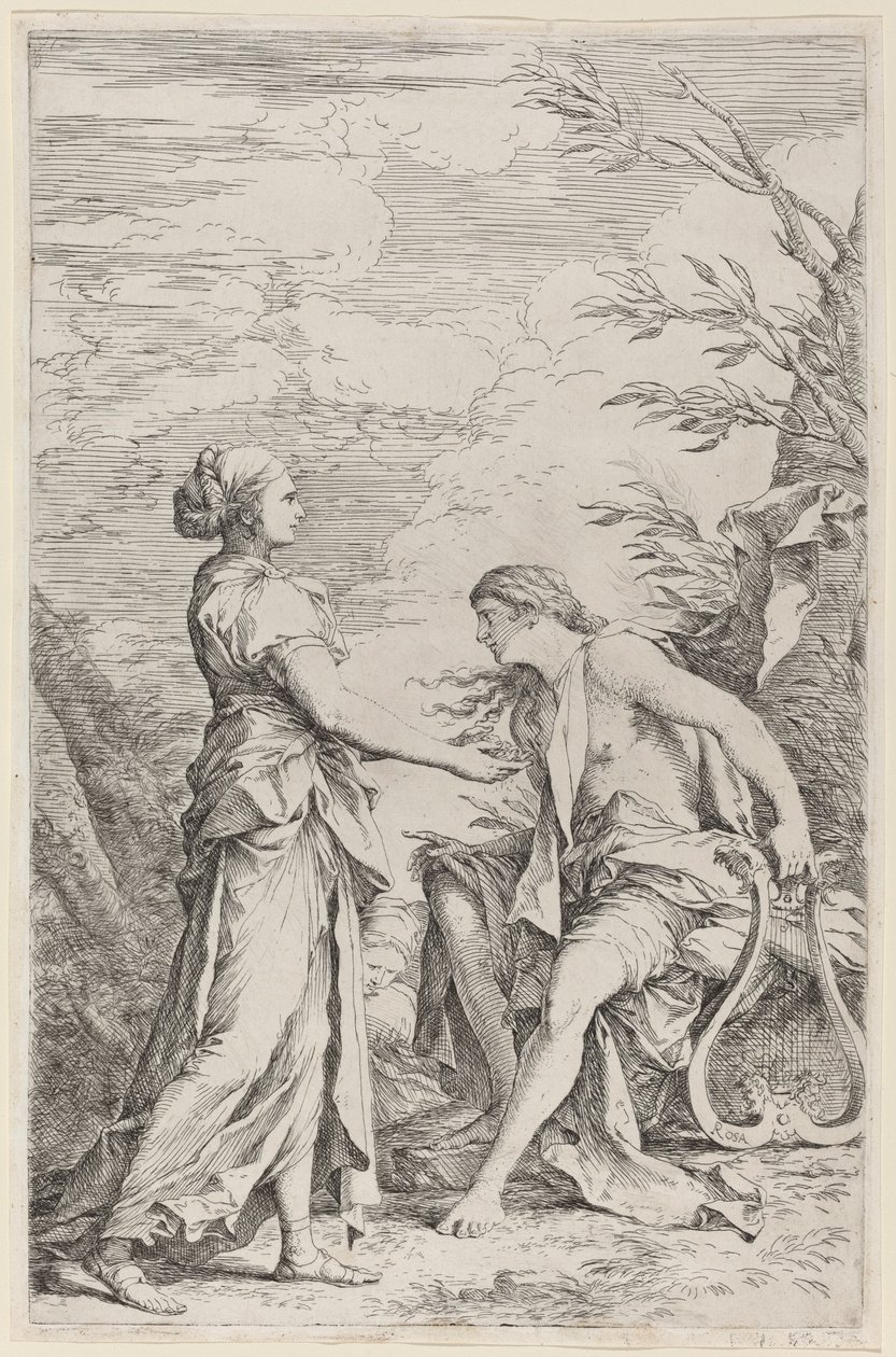 Apollón és a Kumai Szibilla alkotó: Salvator Rosa
