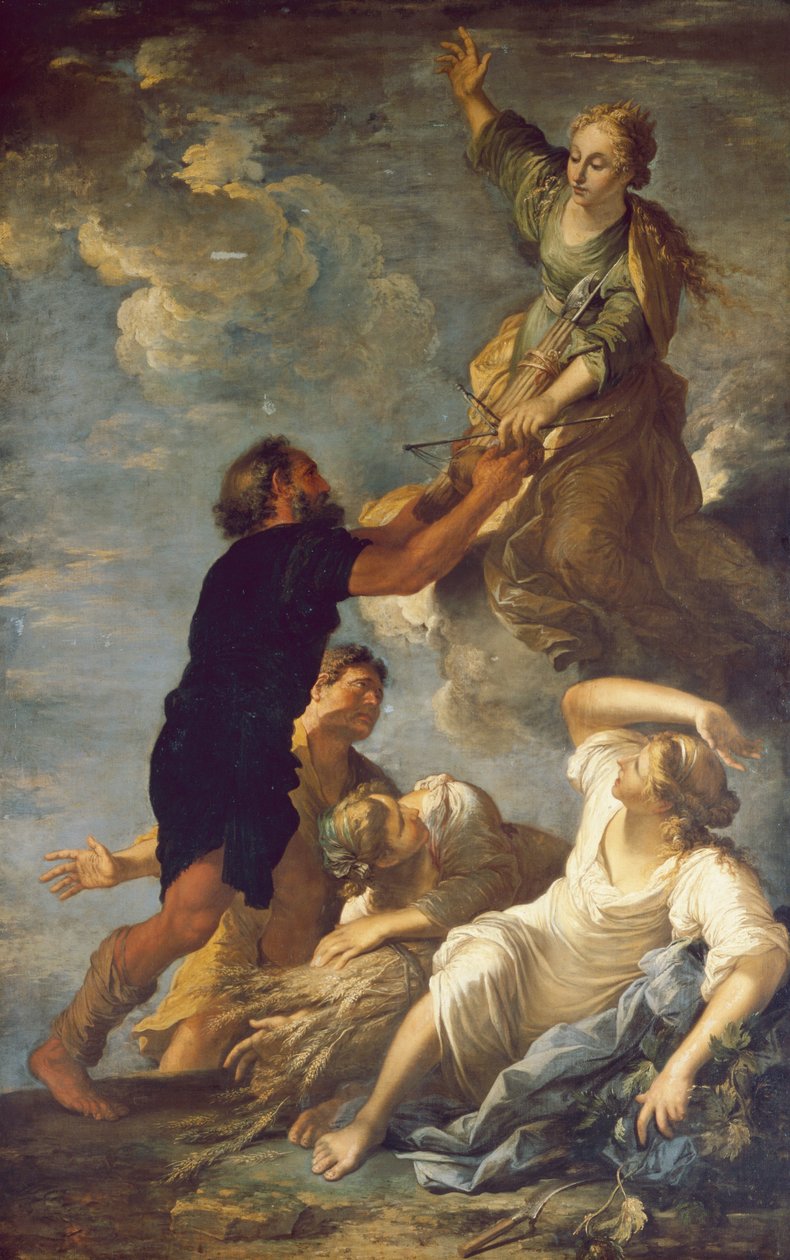 Astraea Leaves the Earth, 1665 körül (olaj, vászon) alkotó: Salvator Rosa