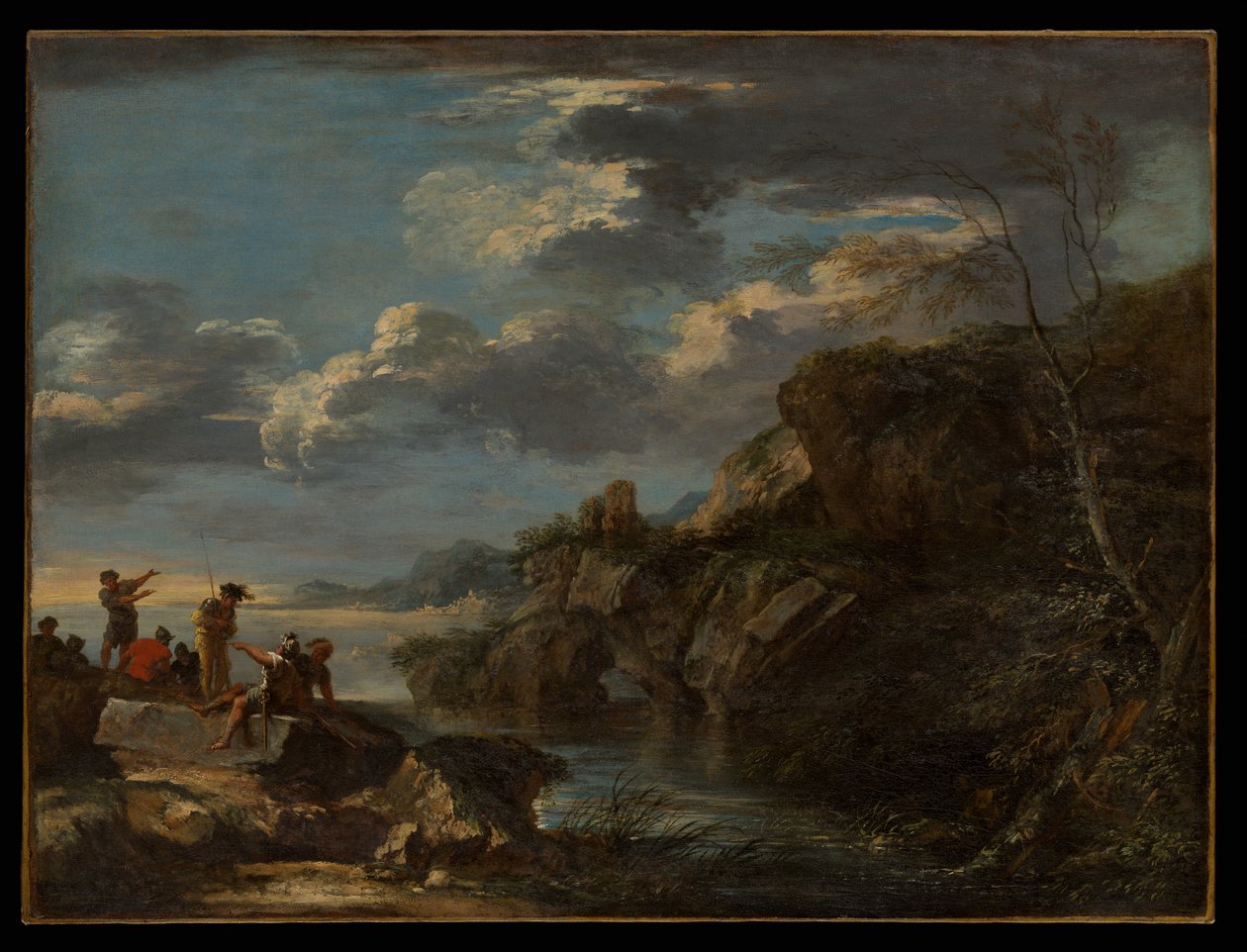 Banditák a sziklás partvidéken alkotó: Salvator Rosa