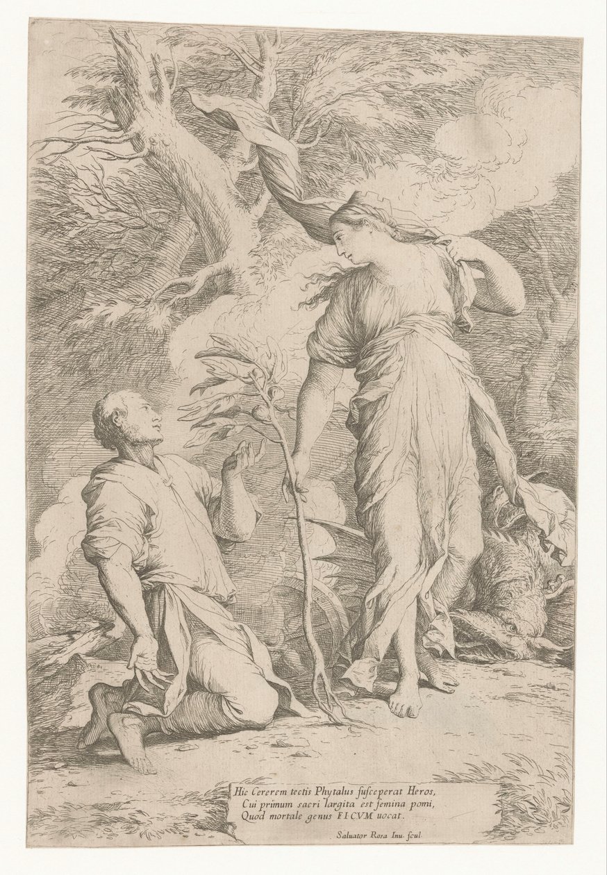 Ceres és Phytalus alkotó: Salvator Rosa