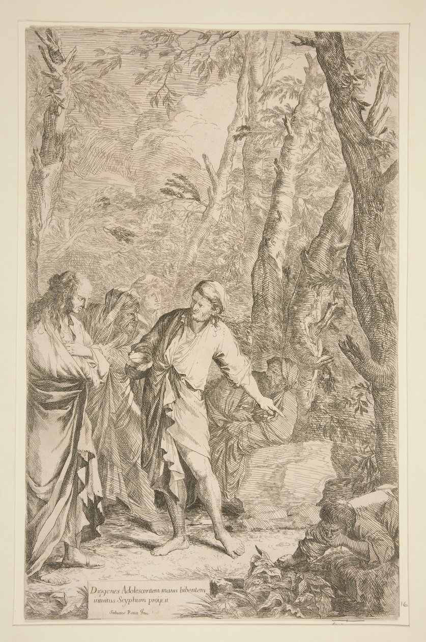 Diogenes alkotó: Salvator Rosa