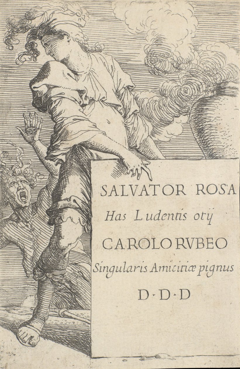 A „Figurine” sorozat előlapja, kb. 1656-1657. alkotó: Salvator Rosa