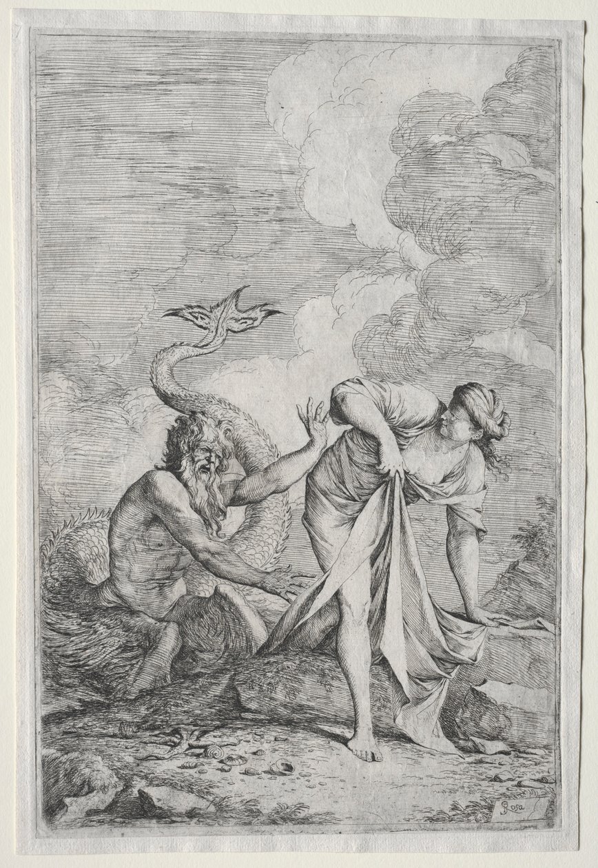 Glaucus és Scylla, c. 1661. alkotó: Salvator Rosa