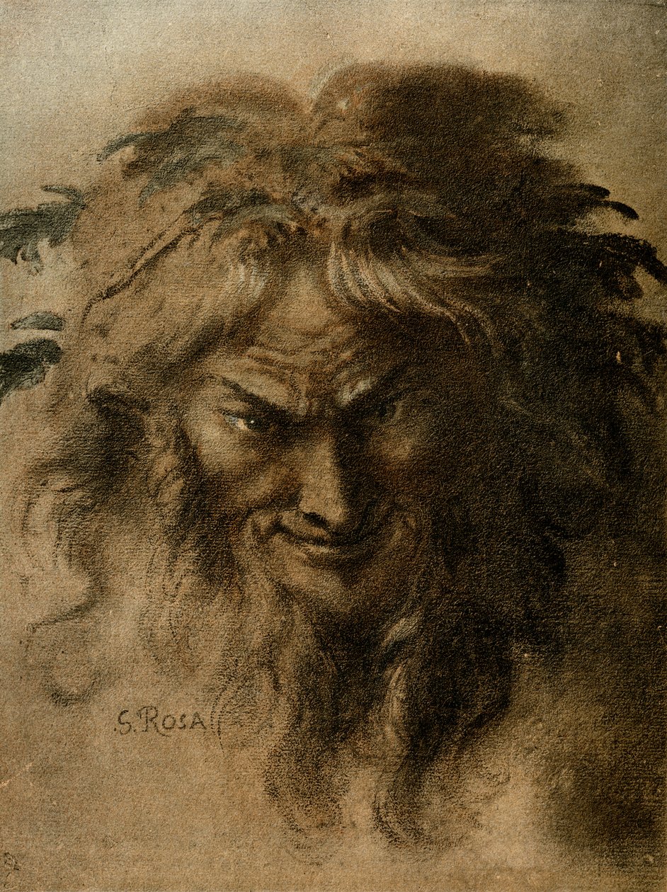 Egy faun feje alkotó: Salvator Rosa