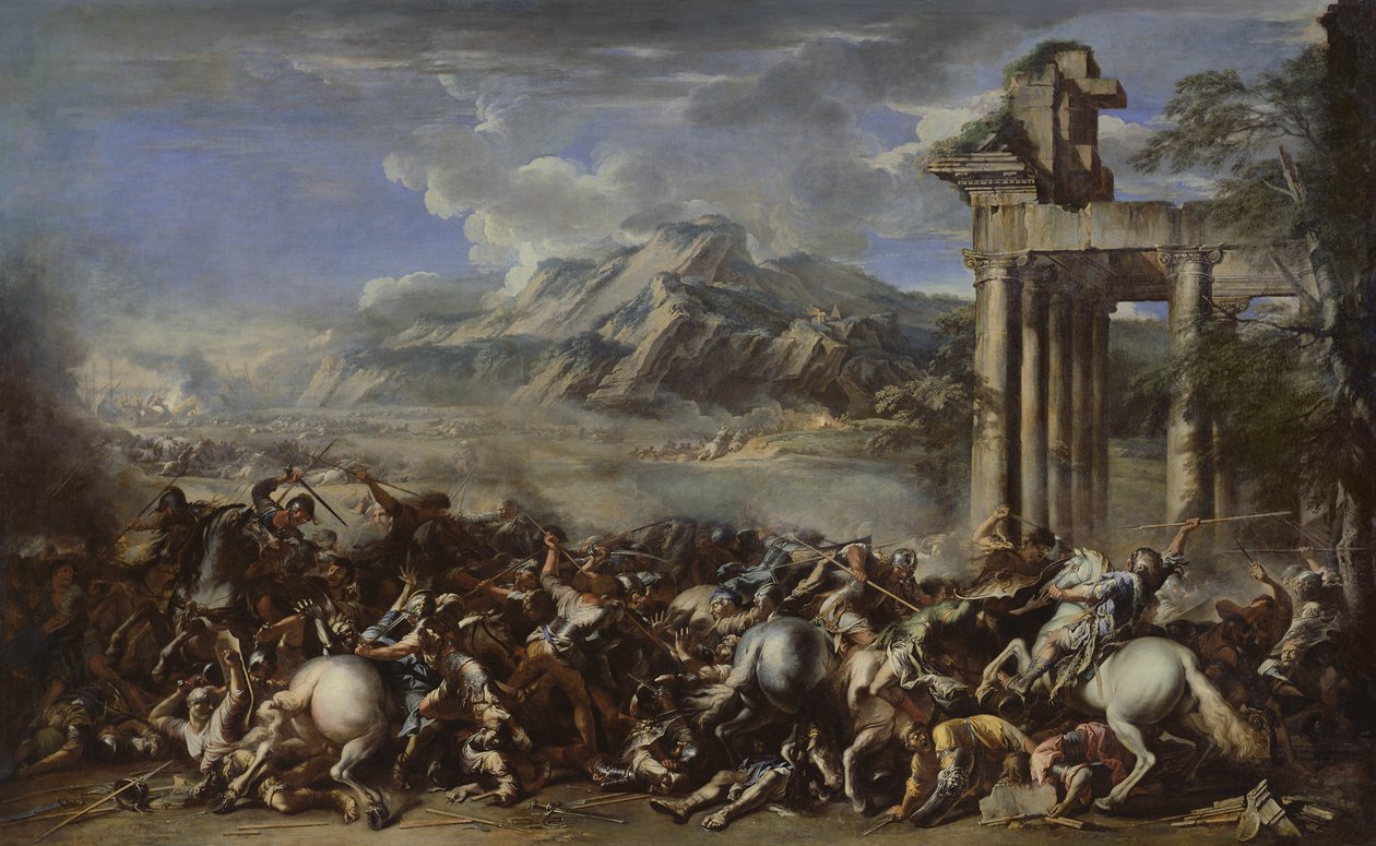 Hősi csata, 1652 alkotó: Salvator Rosa