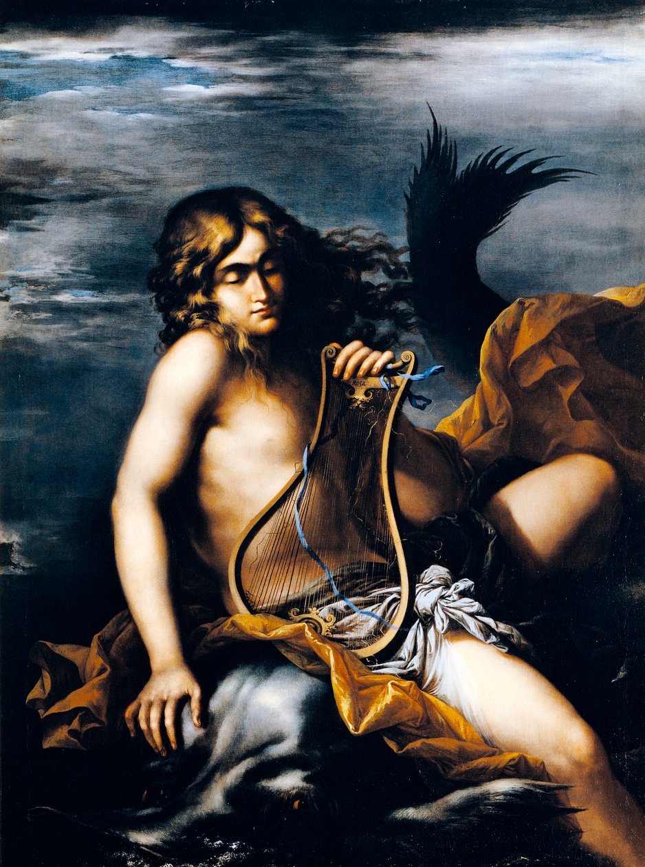 Arion a delfinnel, Salvator Rosa (1615-1673), olaj, vászon alkotó: Salvator Rosa