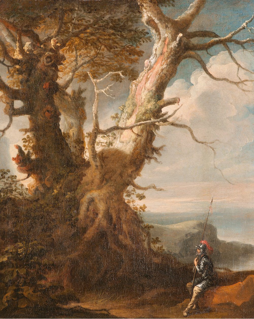 Táj alabárdossal alkotó: Salvator Rosa