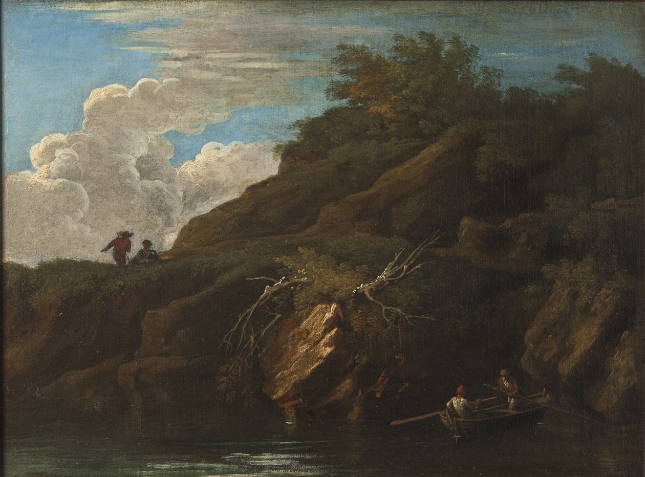 Táj vízzel alkotó: Salvator Rosa