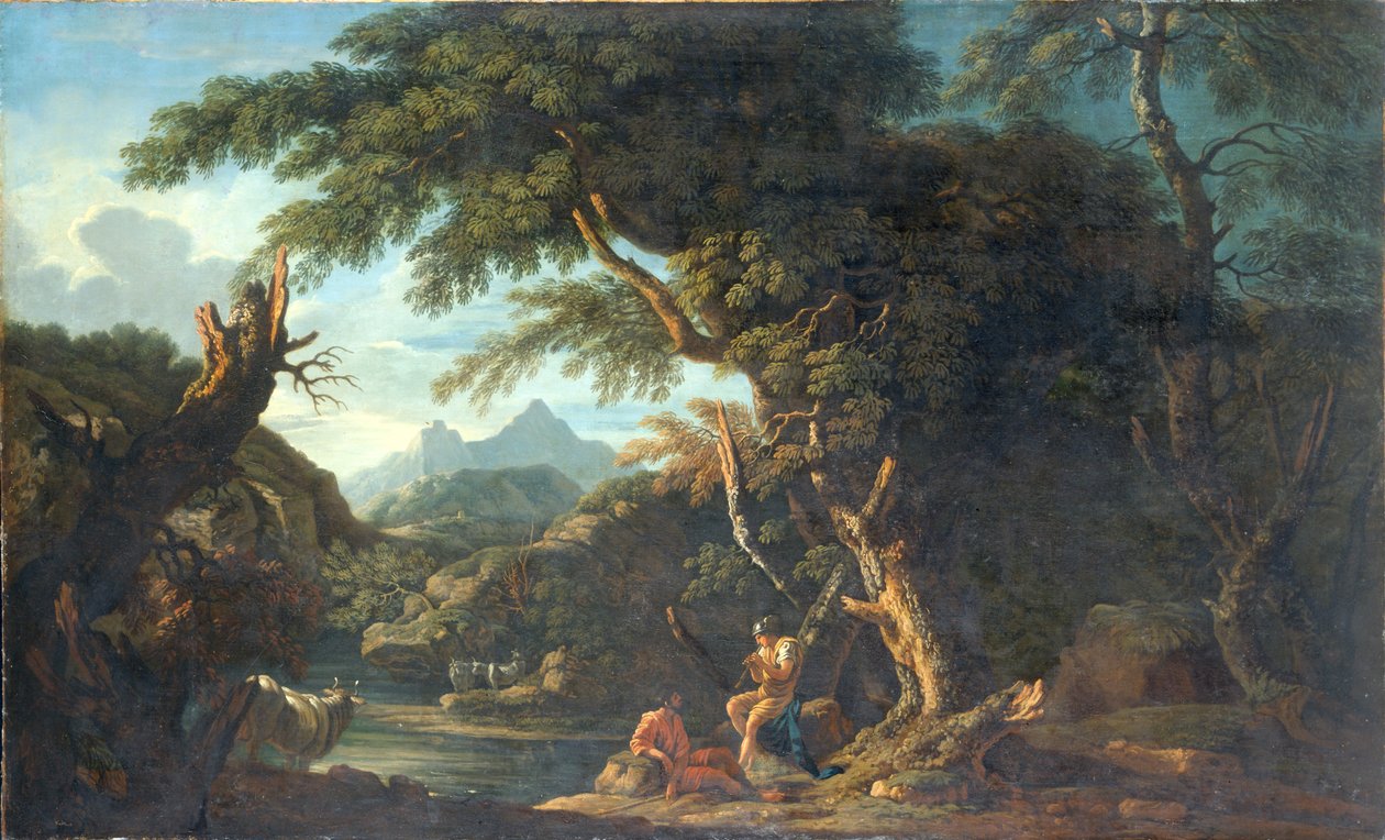 "Mercury and the Woodman", 1635-1673 alkotó: Salvator Rosa