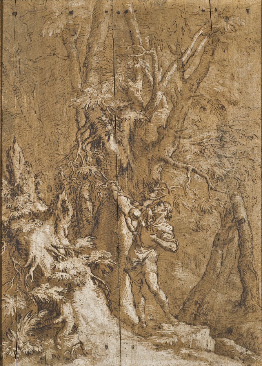 Oedipe abandonne – Az elhagyott Oidipus, Rosa, Salvatore (1615-1673). Olaj, fa. Mérete: 65x45 cm. Nemzeti Múzeum Stockholm alkotó: Salvator Rosa