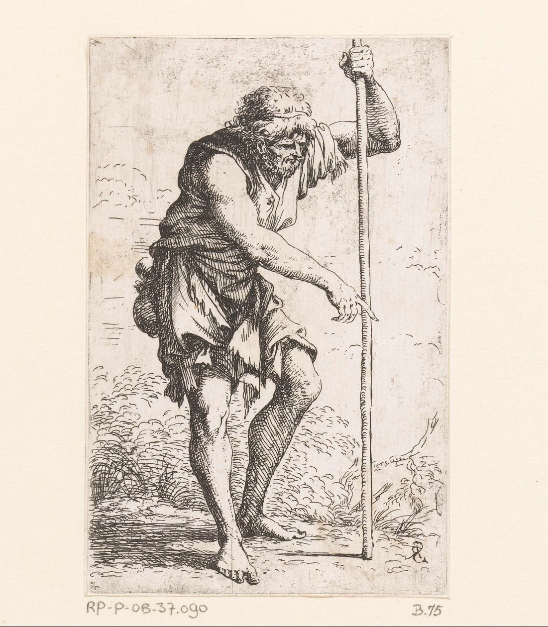 Öreg ember bottal Kis figurák (sorozat címe) Figura (sorozat címe) alkotó: Salvator Rosa