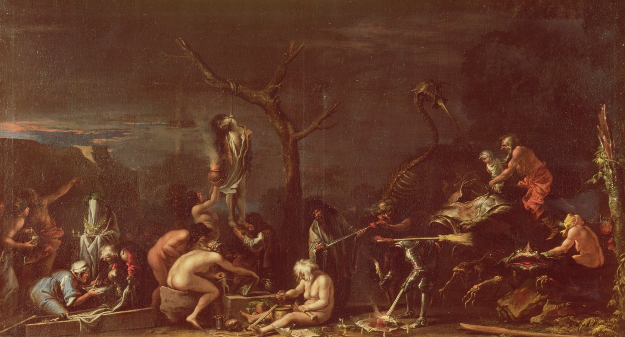 Boszorkányok jelenete (olaj, vászon) alkotó: Salvator Rosa