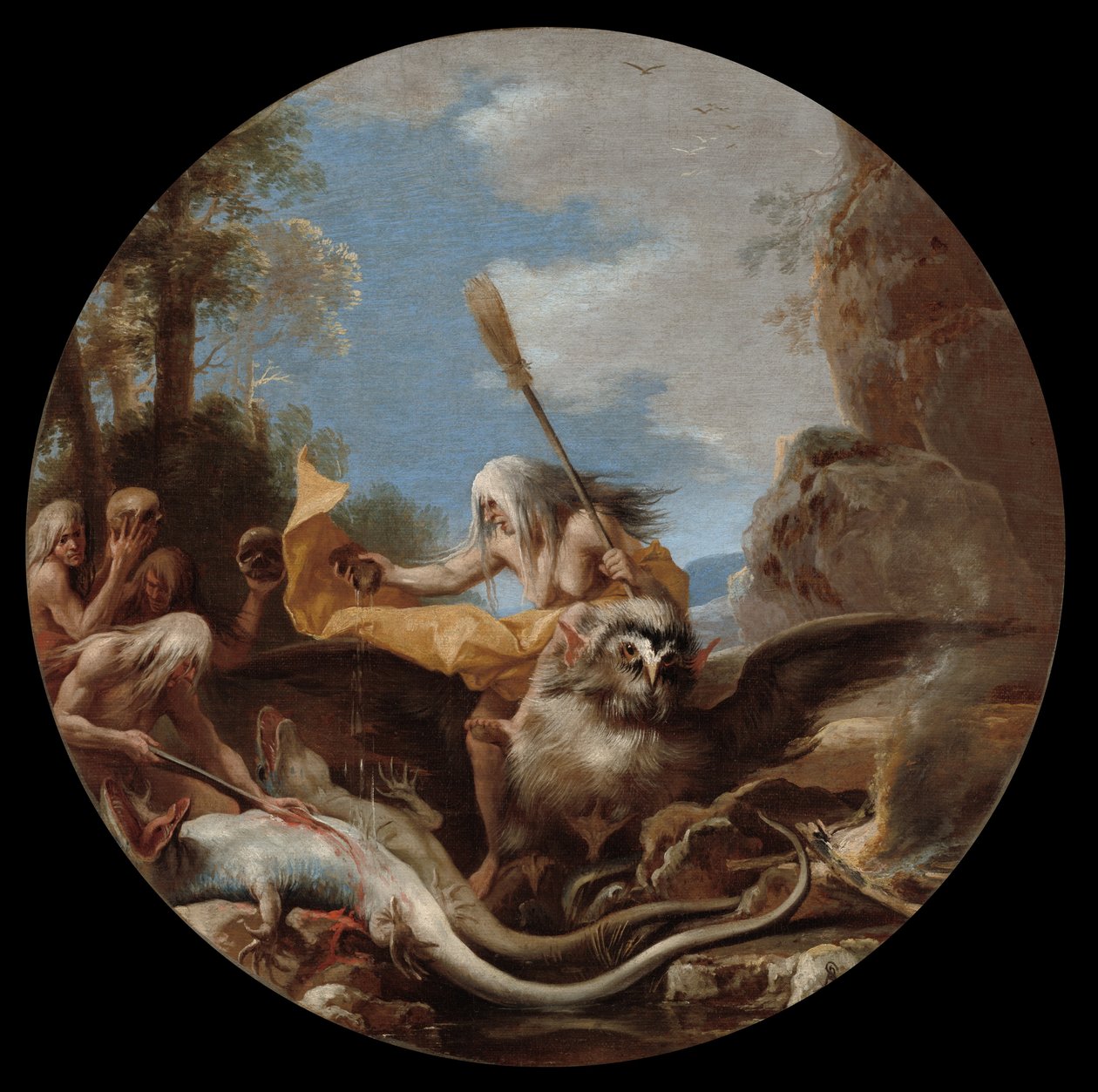 A boszorkányság jelenetei: 1645-49 körül (olaj, vászon). alkotó: Salvator Rosa