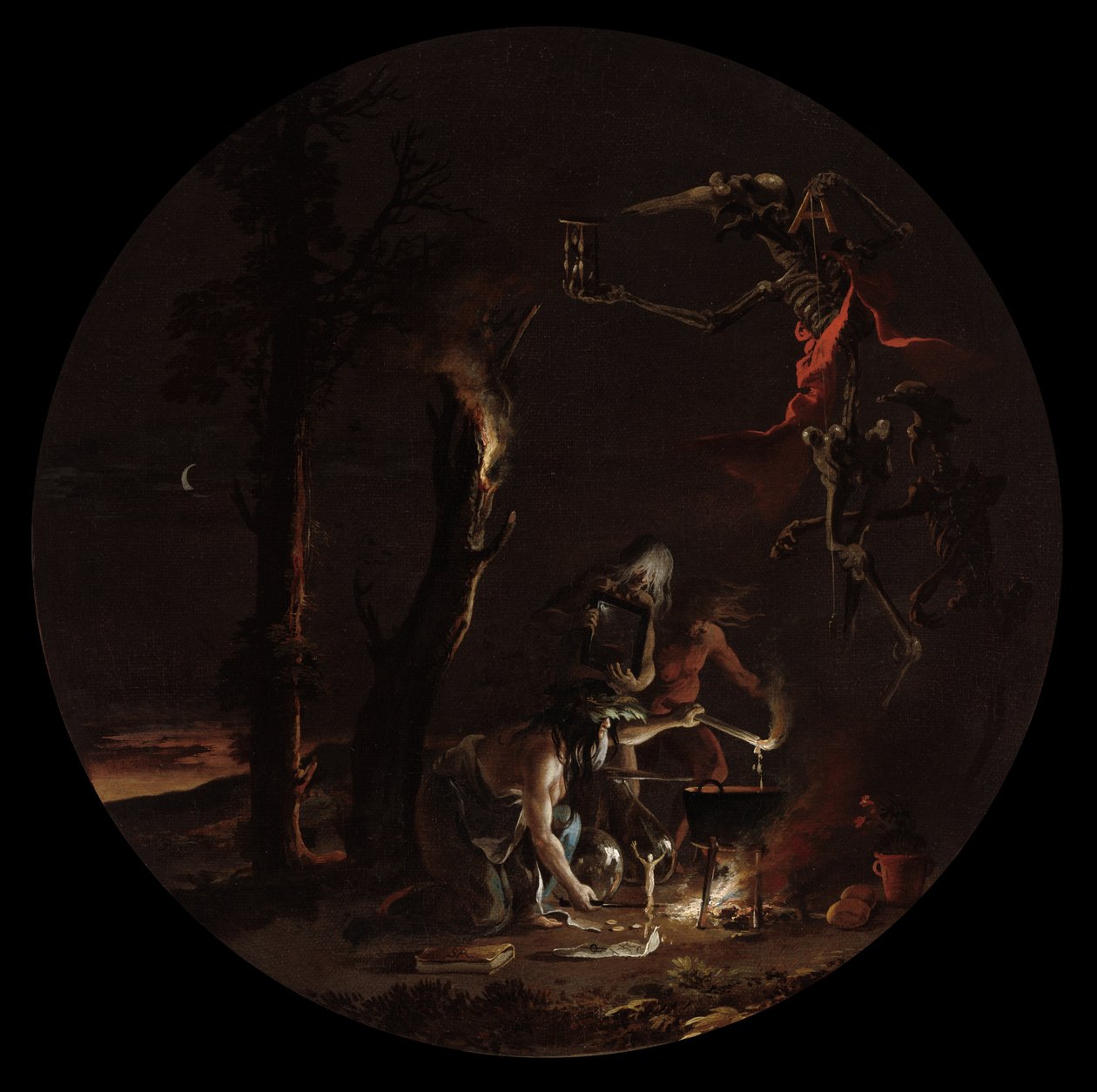 A boszorkányság jelenetei: 1645-49 körül (olaj, vászon). alkotó: Salvator Rosa