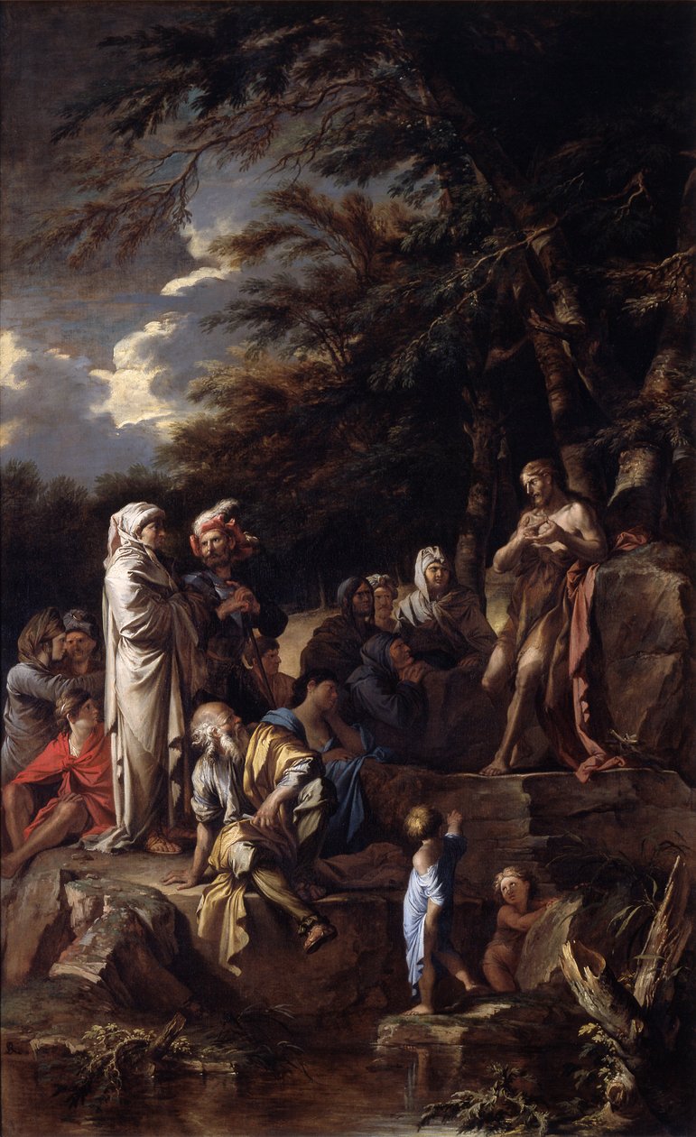 Keresztelő Szent János prédikál a pusztában, 1660 körül (olaj, vászon) alkotó: Salvator Rosa