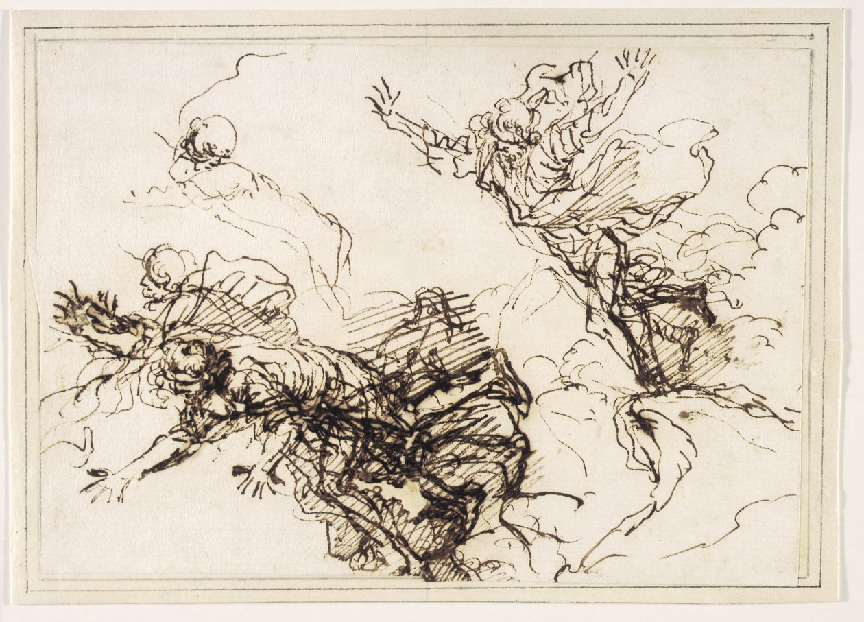 Tanulmányok Empedokles halálához alkotó: Salvator Rosa