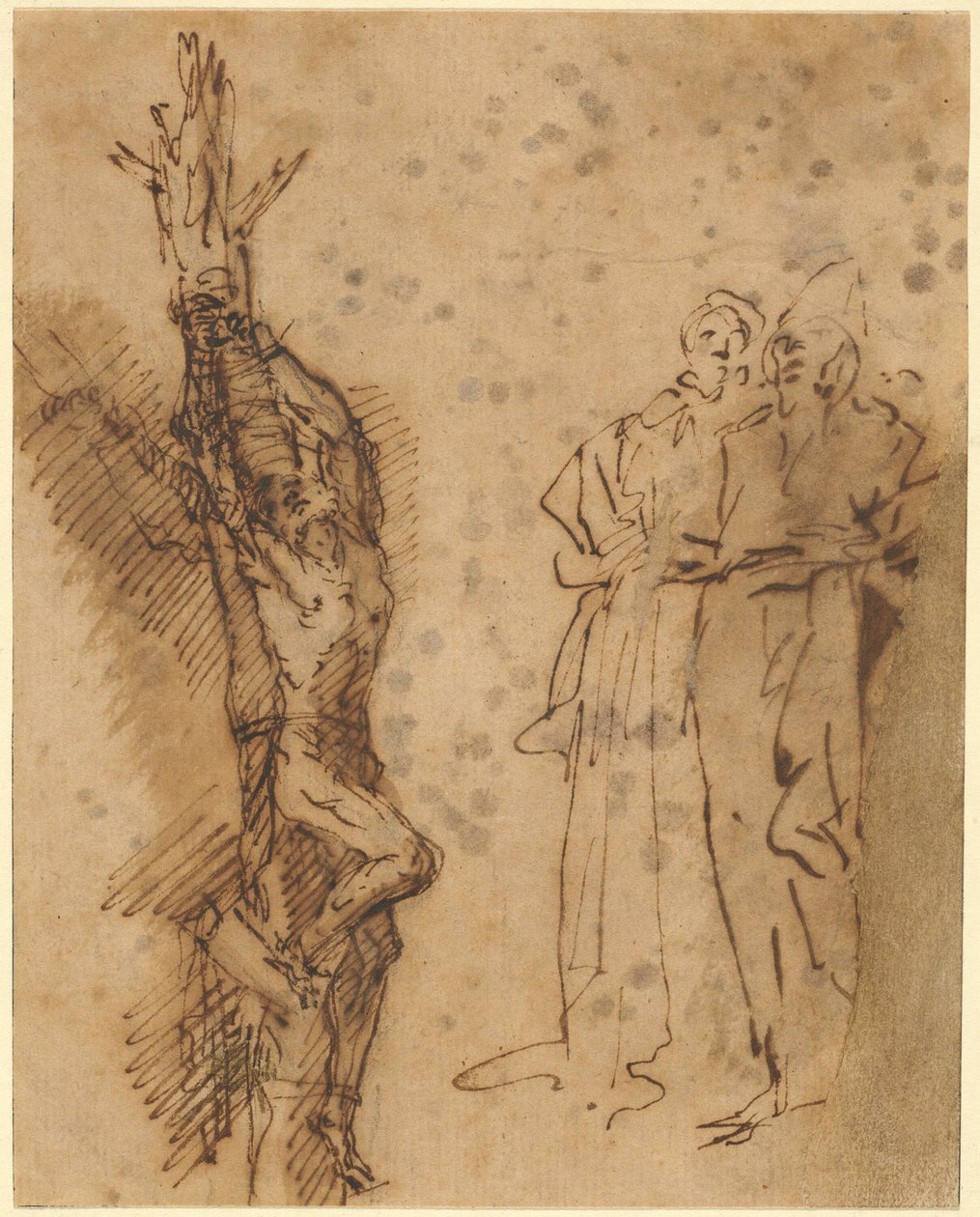 Tanulmány a Polycrates’ keresztre feszítéséről alkotó: Salvator Rosa