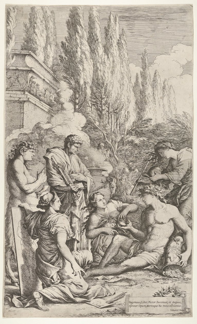 Salvator Rosa géniusza, kb. 1662. alkotó: Salvator Rosa