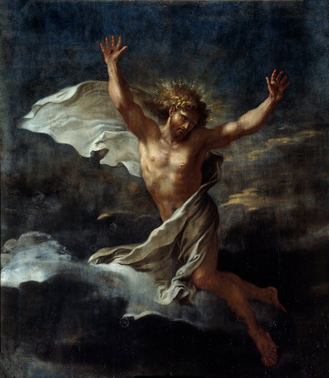 Salvator (Salvatore) Rosa (1615-1673) Feltámadt Krisztus festménye, 17. század V. 1,09x0,96 m Chantilly, Musee Conde alkotó: Salvator Rosa