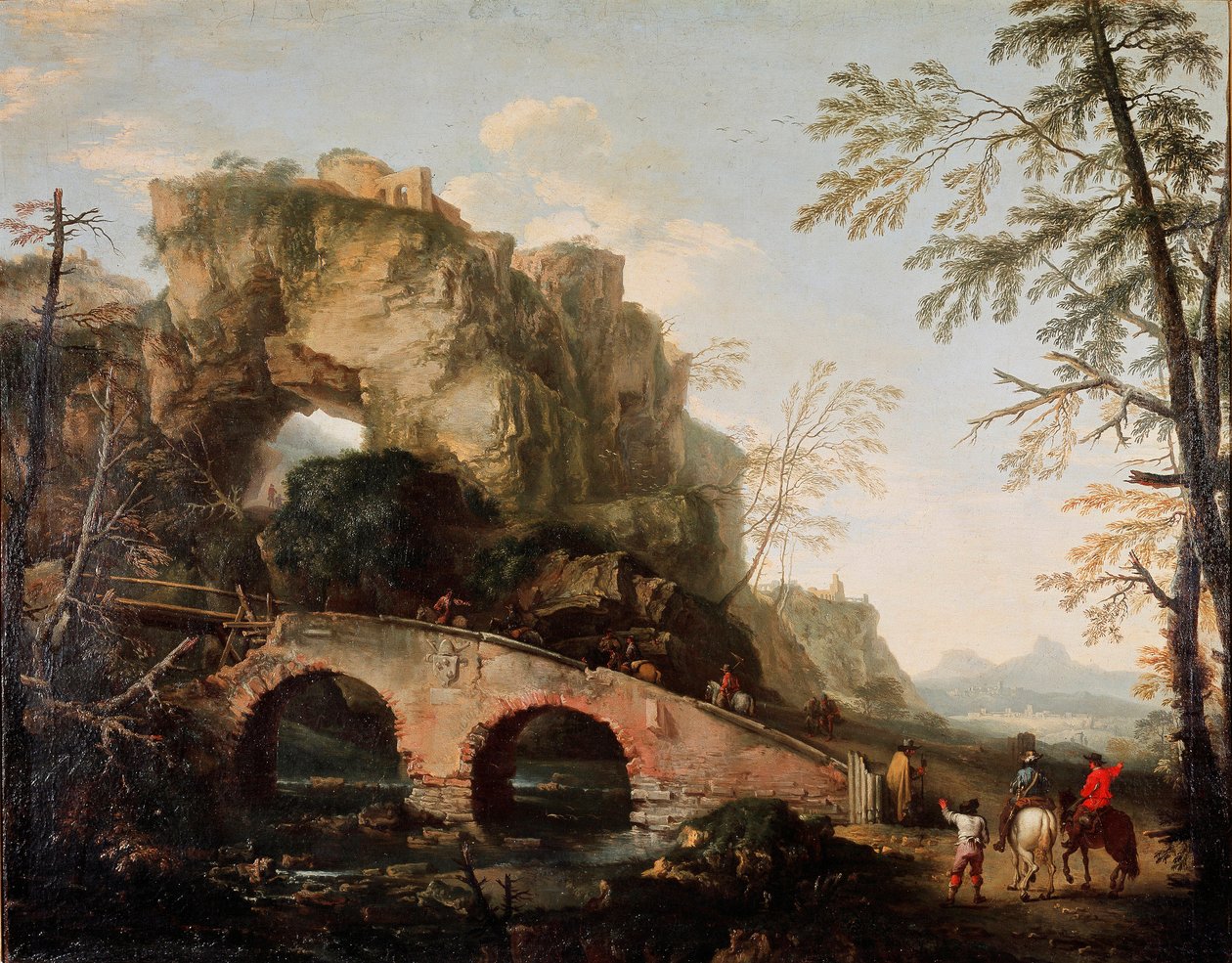 A híd szakad Salvator (Salvatore) Rosa (1615-1673) festménye 1640 kb. Homályos. 106x127 cm Firenze, Palazzo Pitti, Galleria Palatina alkotó: Salvator Rosa