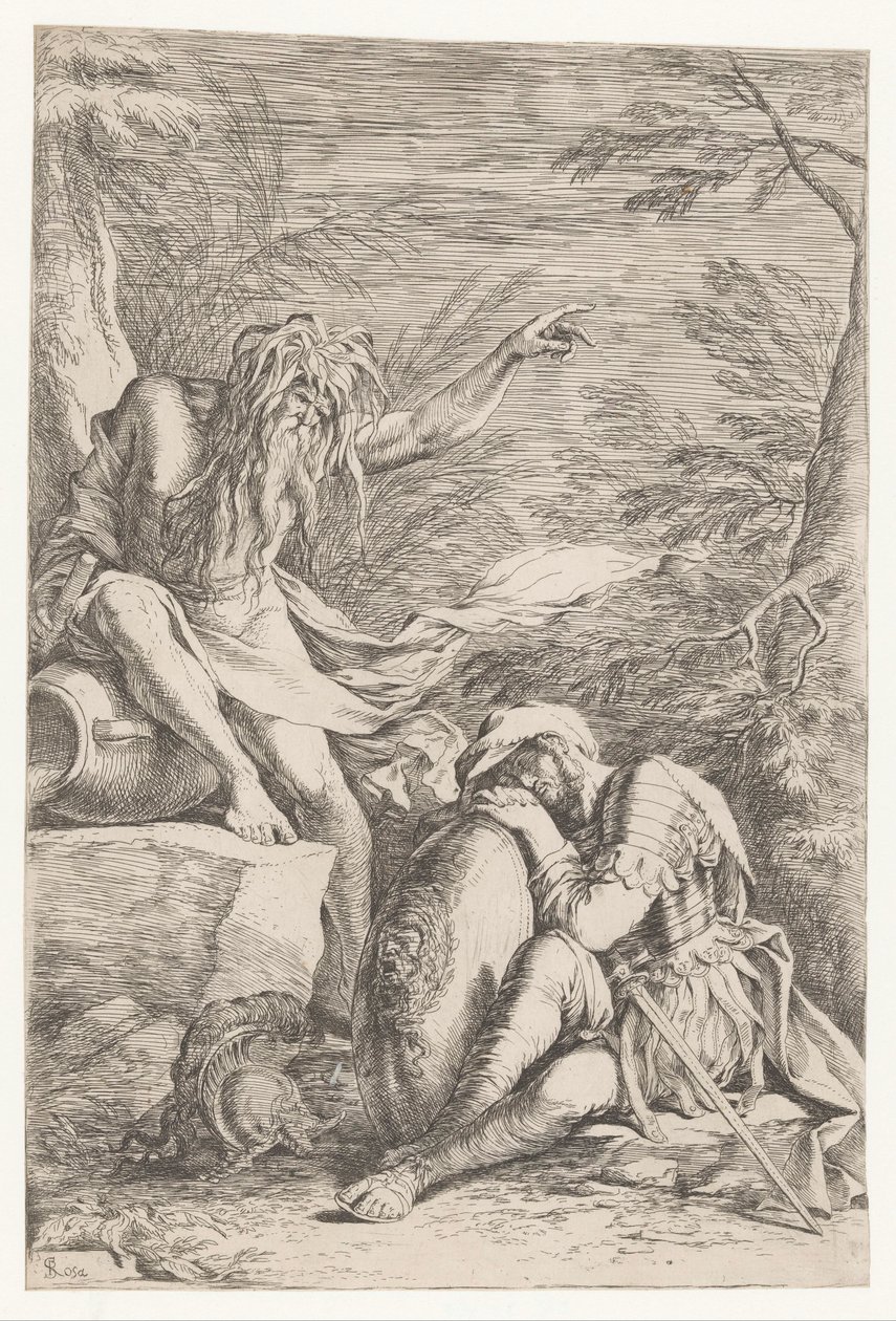 Tiberinus megjelenik Aeneasnak alkotó: Salvator Rosa