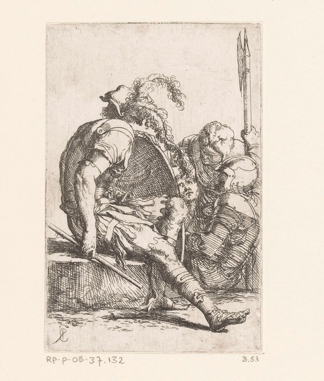 Négy katona Kis figurák (sorozat címe) ábra (sorozat címe) alkotó: Salvator Rosa