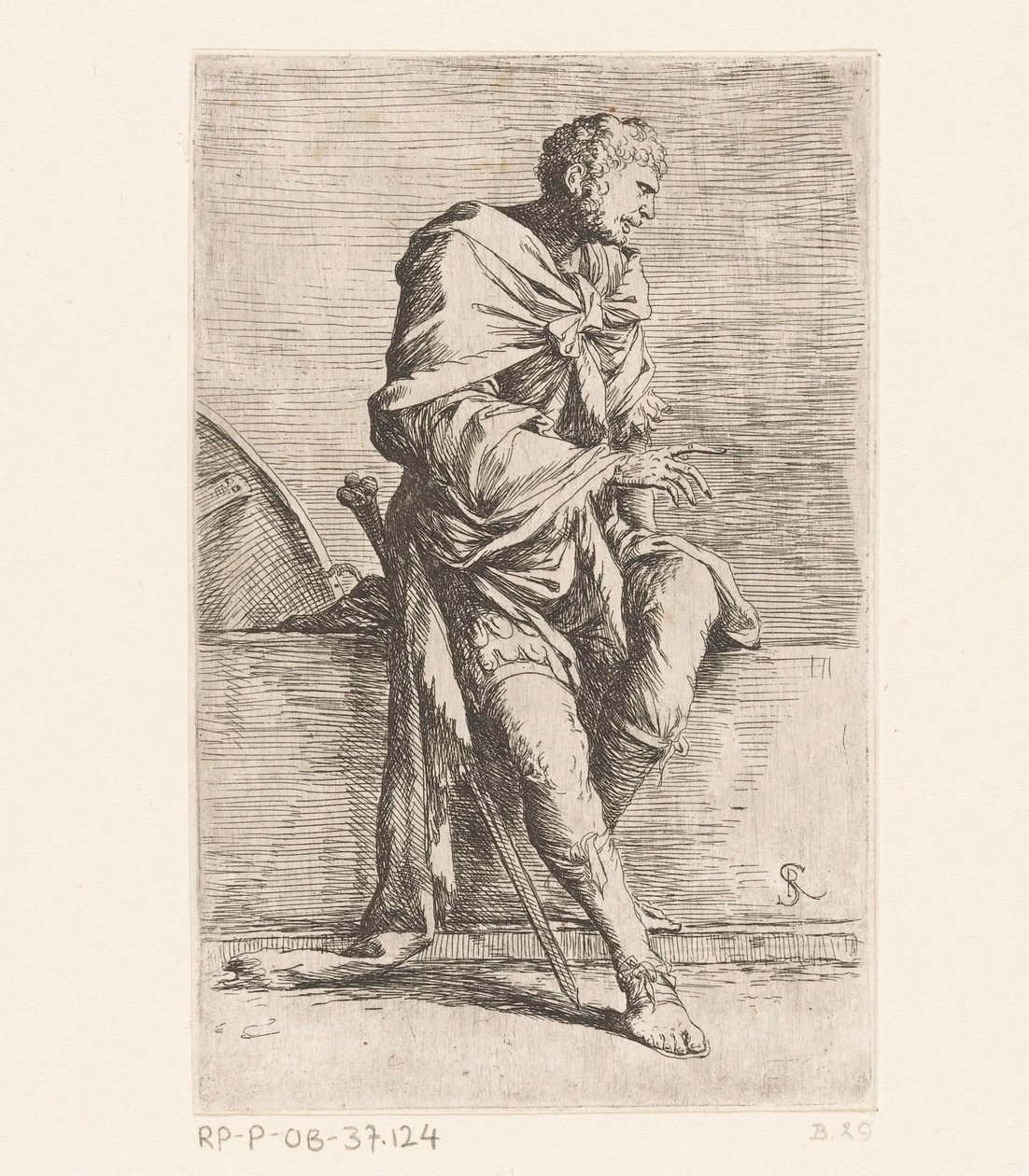 ülő katona Kis figurák (sorozat címe) Figura (sorozat címe) alkotó: Salvator Rosa