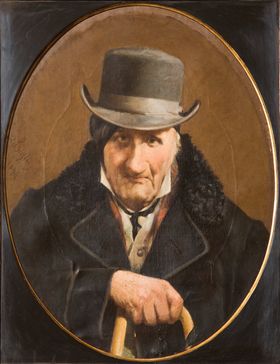 Férfi portré (olaj, vászon) alkotó: Salvatore Albano