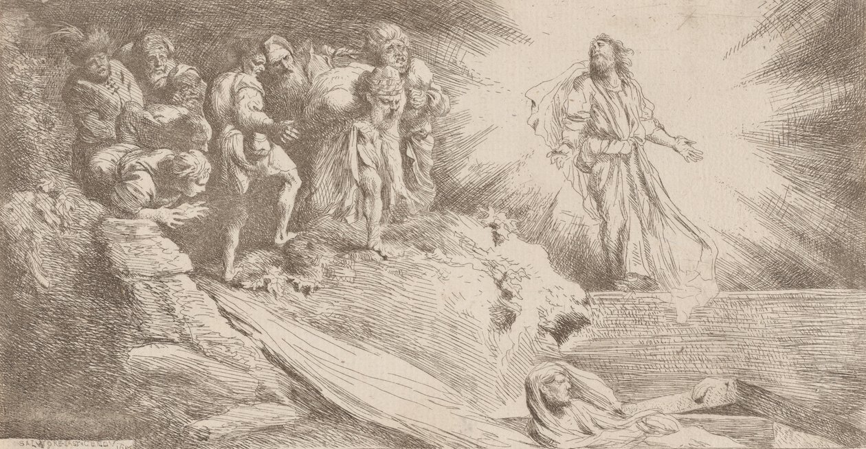 Lázár feltámadása, 1645. alkotó: Salvatore Castiglione