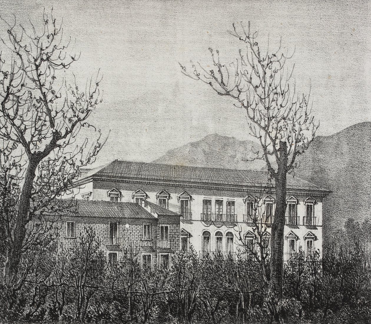College of Avellino, Campania, Olaszország, Salvatore Puglia litográfiája, Poliorama Pittoresco, 2. n., augusztus 20. alkotó: Salvatore Puglia