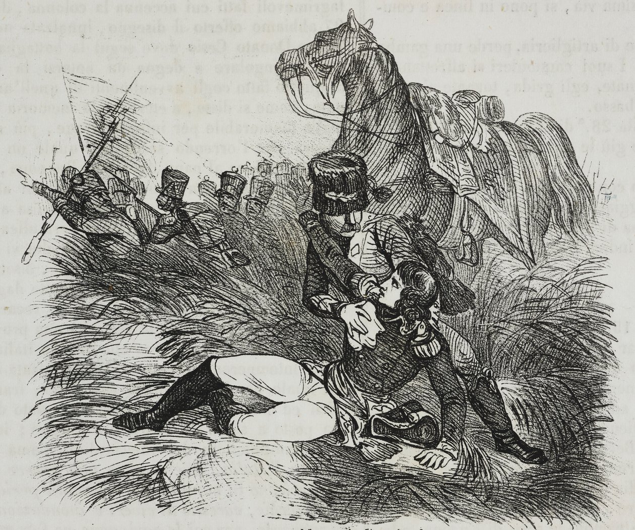 Louis Charles Antoine Desaix francia tábornok halála alkotó: Salvatore Puglia