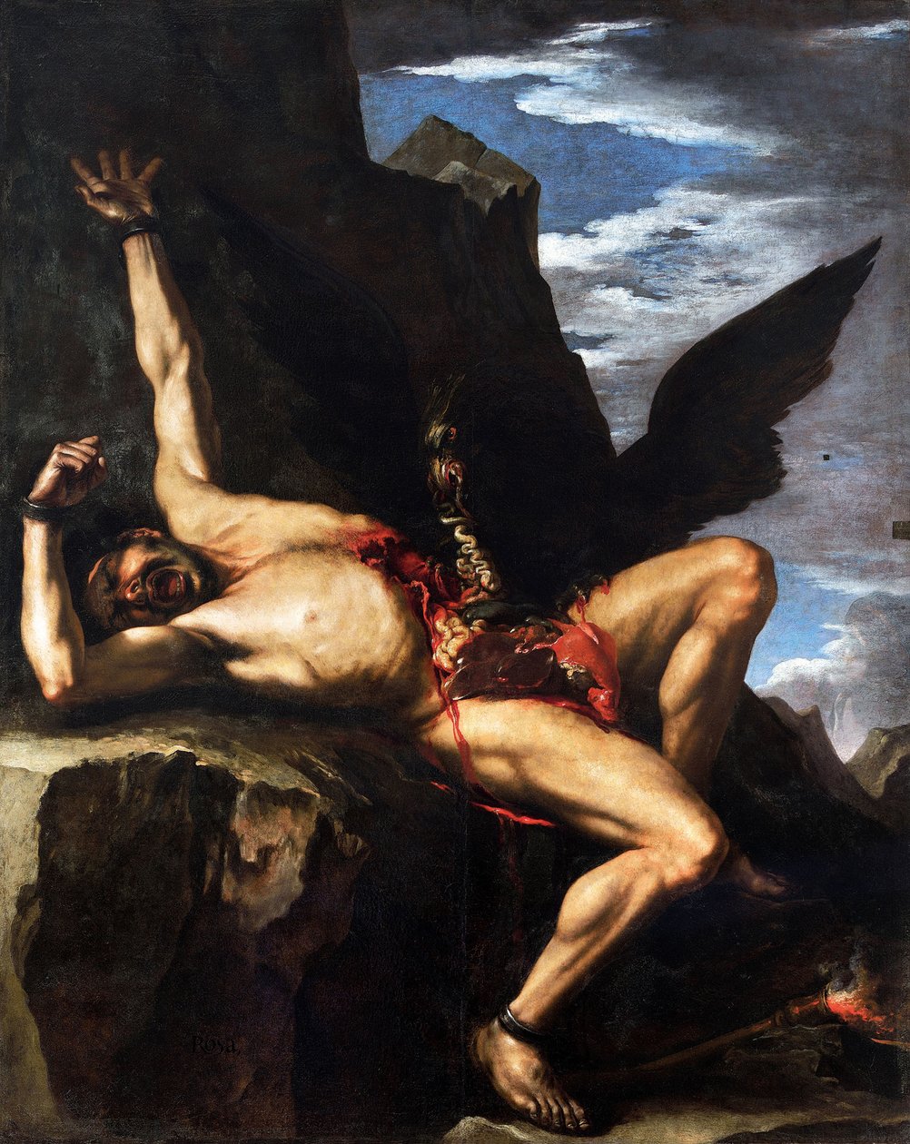 Prométheusz kínzása c. 1647-1648. alkotó: Salvatore Rosa