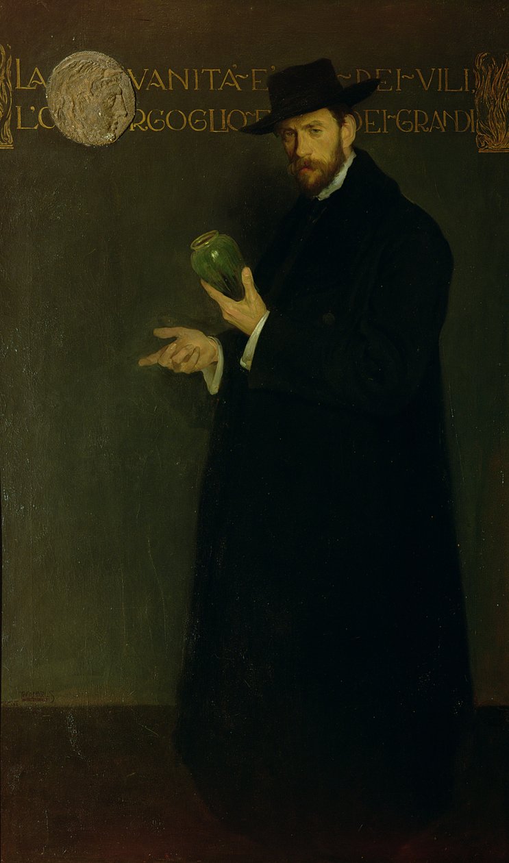 Galileo Chini (1873-1956) portréja (olaj, vászon) alkotó: Salvino Tofanari