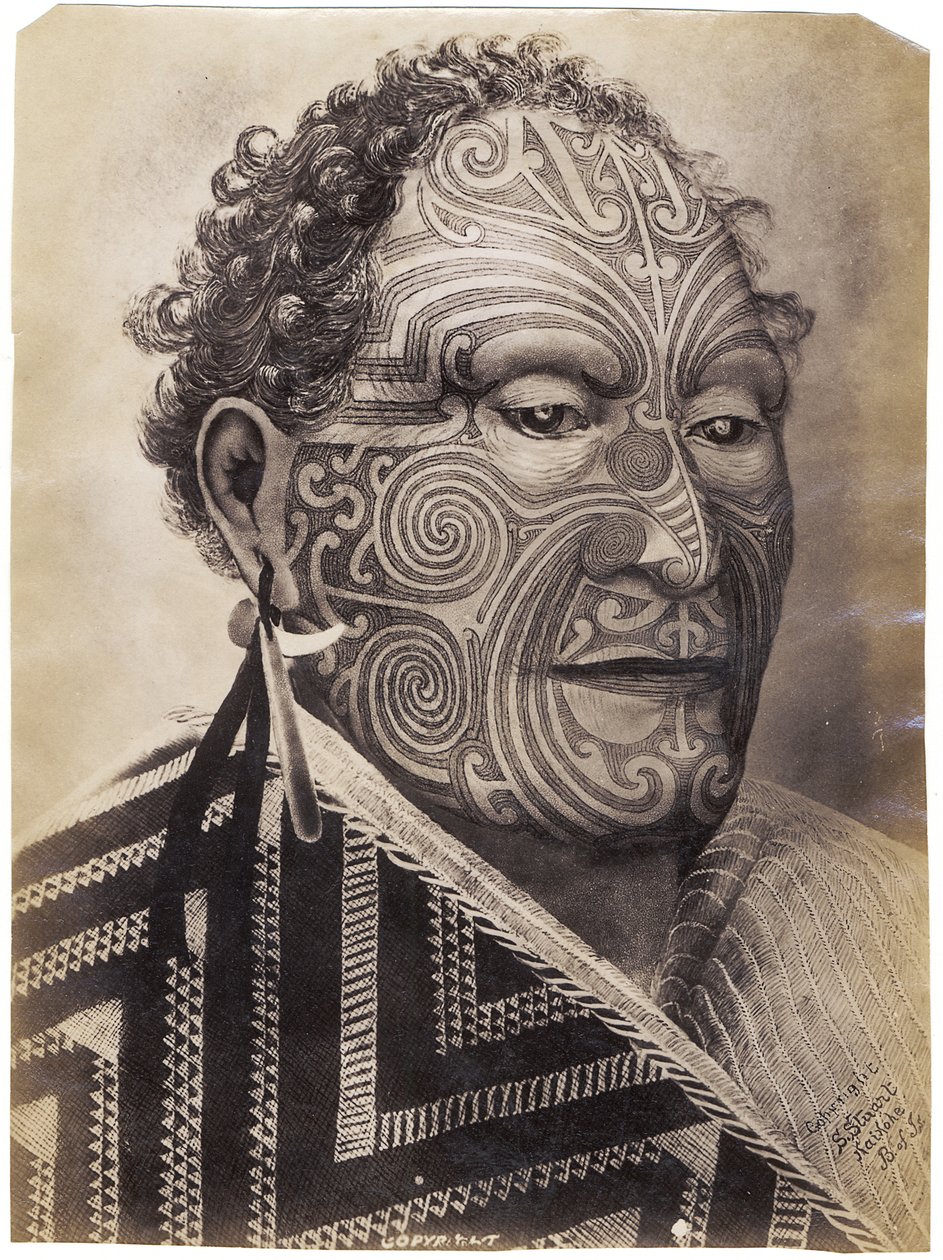Tamati Waka Nene, 1880 körül (albumnyomat) alkotó: Sam Stuart