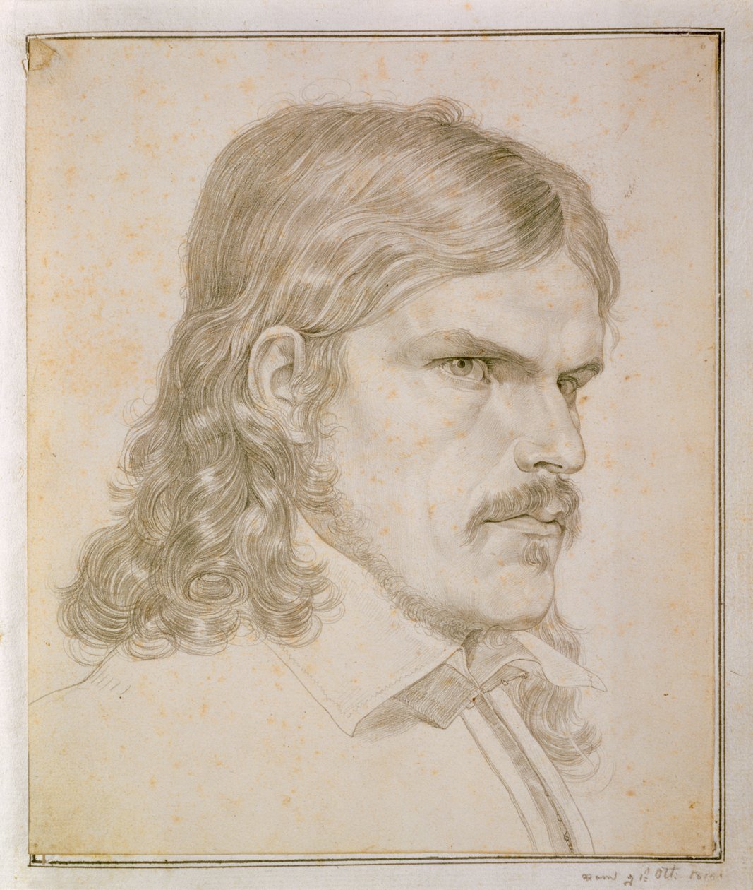 Friedrich Ruckert portréja, 1816 (papír ceruzára) alkotó: Samuel Amsler