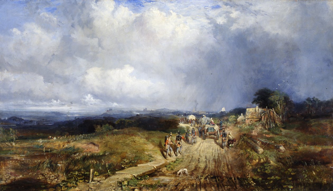 Poggyászvagonok közelednek Carlisle-hoz, 1849 alkotó: Samuel Bough