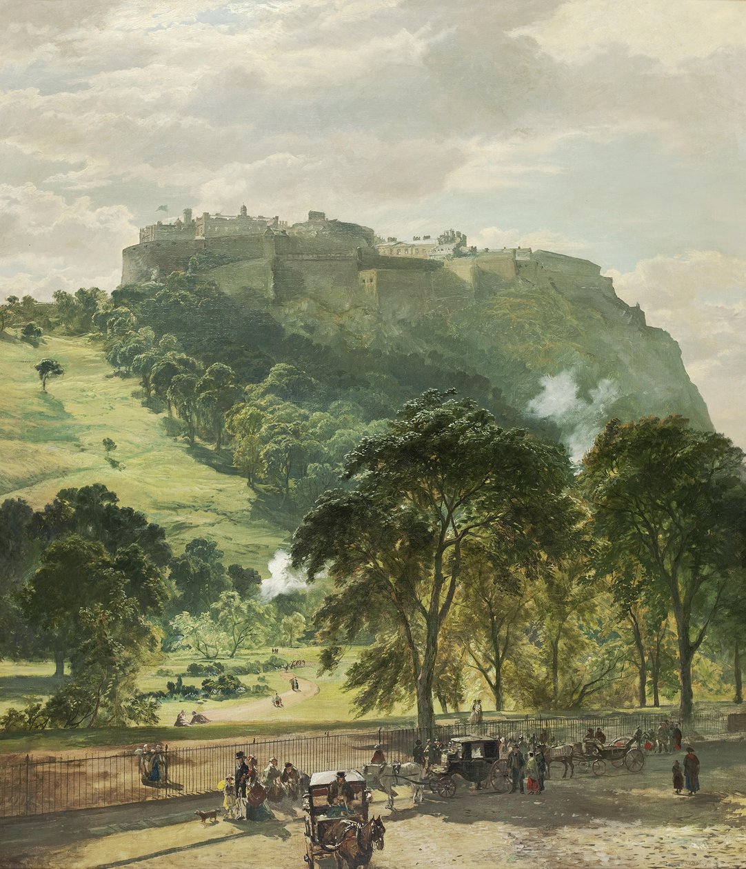 Edinburgh -i kastély a Princes Streetről alkotó: Samuel Bough