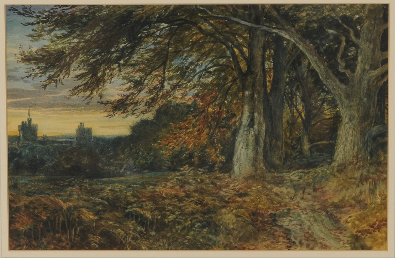 Naworth kastély, 1840-45 (wc papíron) alkotó: Samuel Bough