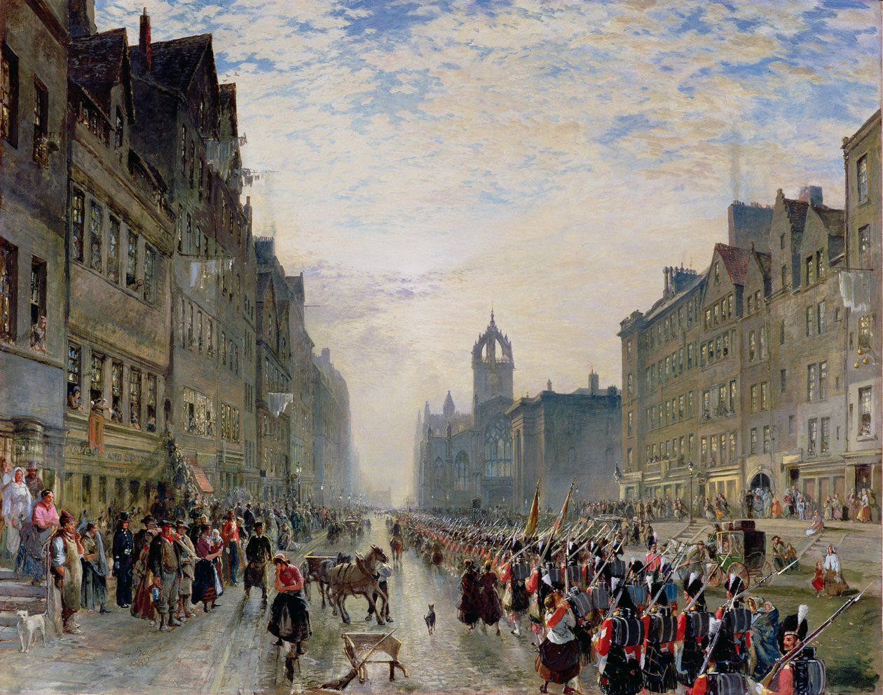 A High Street, Edinburgh alkotó: Samuel Bough