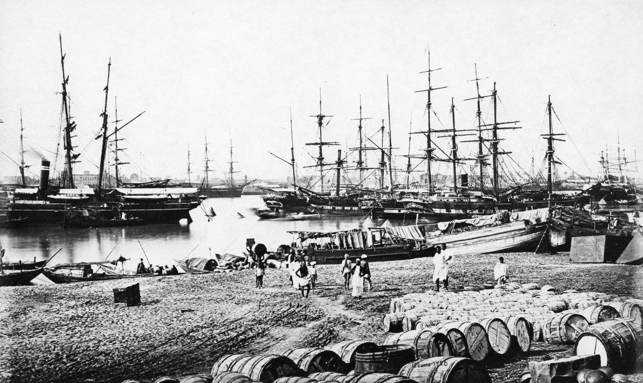 Calcutta Dokk, 1865 körül alkotó: Samuel Bourne