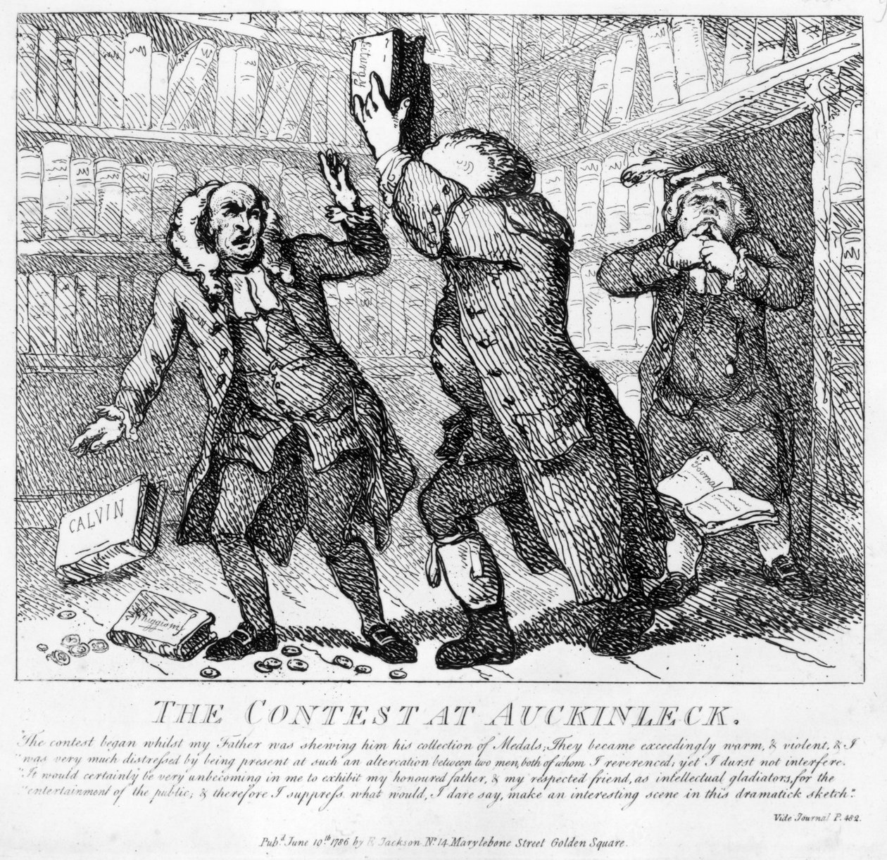 Az auckinlecki verseny a „Boswell festői szépségei, második rész” című filmből, Thomas Rowlandson metszet, 1786 alkotó: Samuel Collings