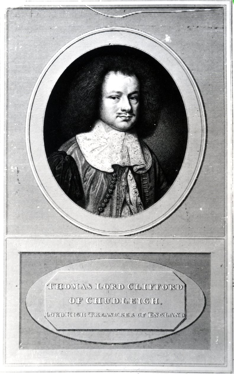 Thomas Clifford, Chudleigh 1. bárója, Clifford, vésette Edward Scriven, 1820 alkotó: Samuel Cooper