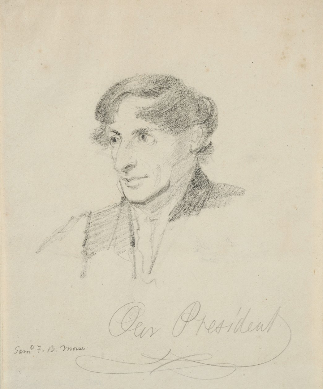 Elnökünk, John Tyler, 1842 (grafit krémszínű szőtt papíron) alkotó: Samuel Finley Breese Morse
