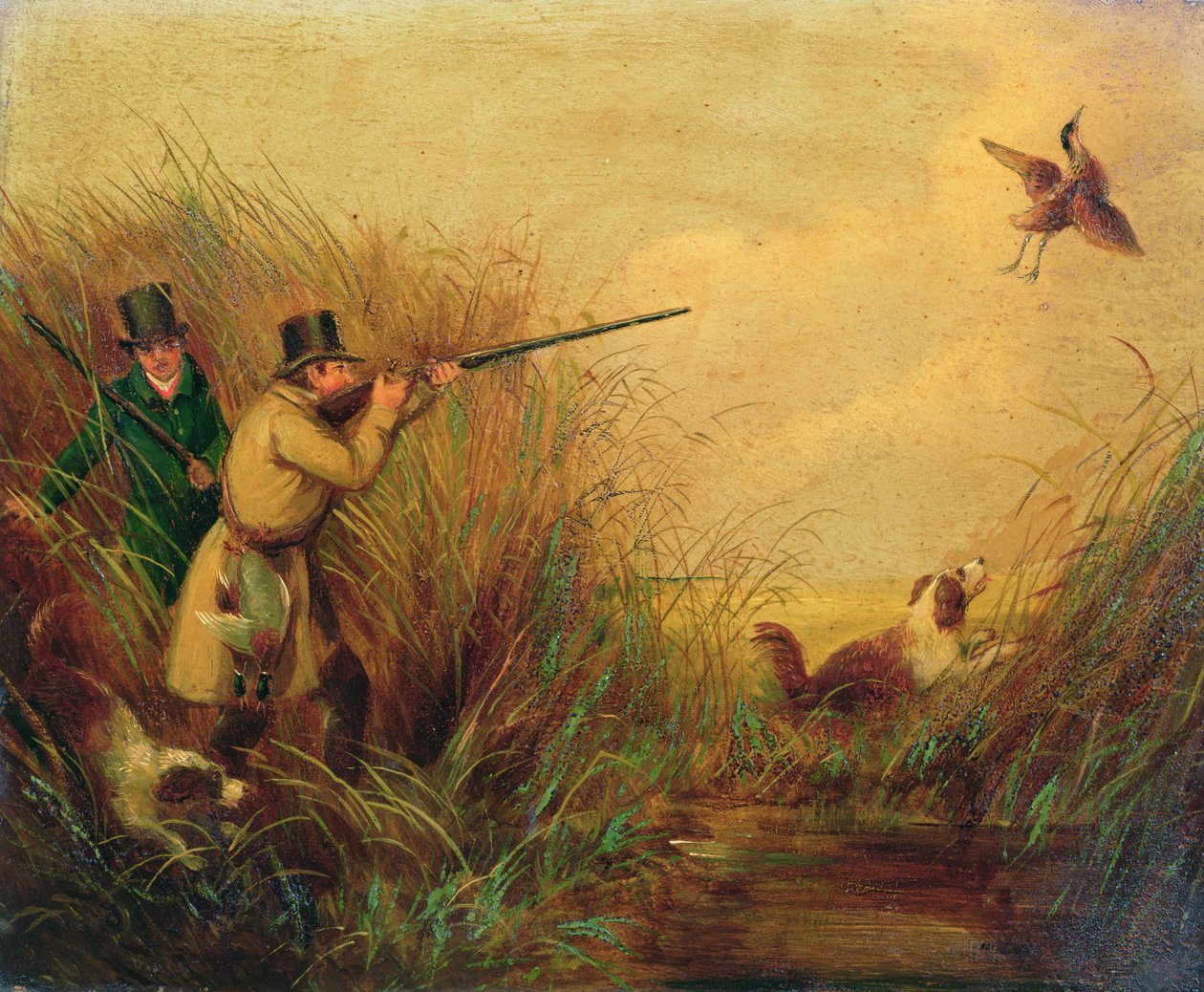 Kacsa lövöldözés a nád között alkotó: Samuel John Egbert Jones