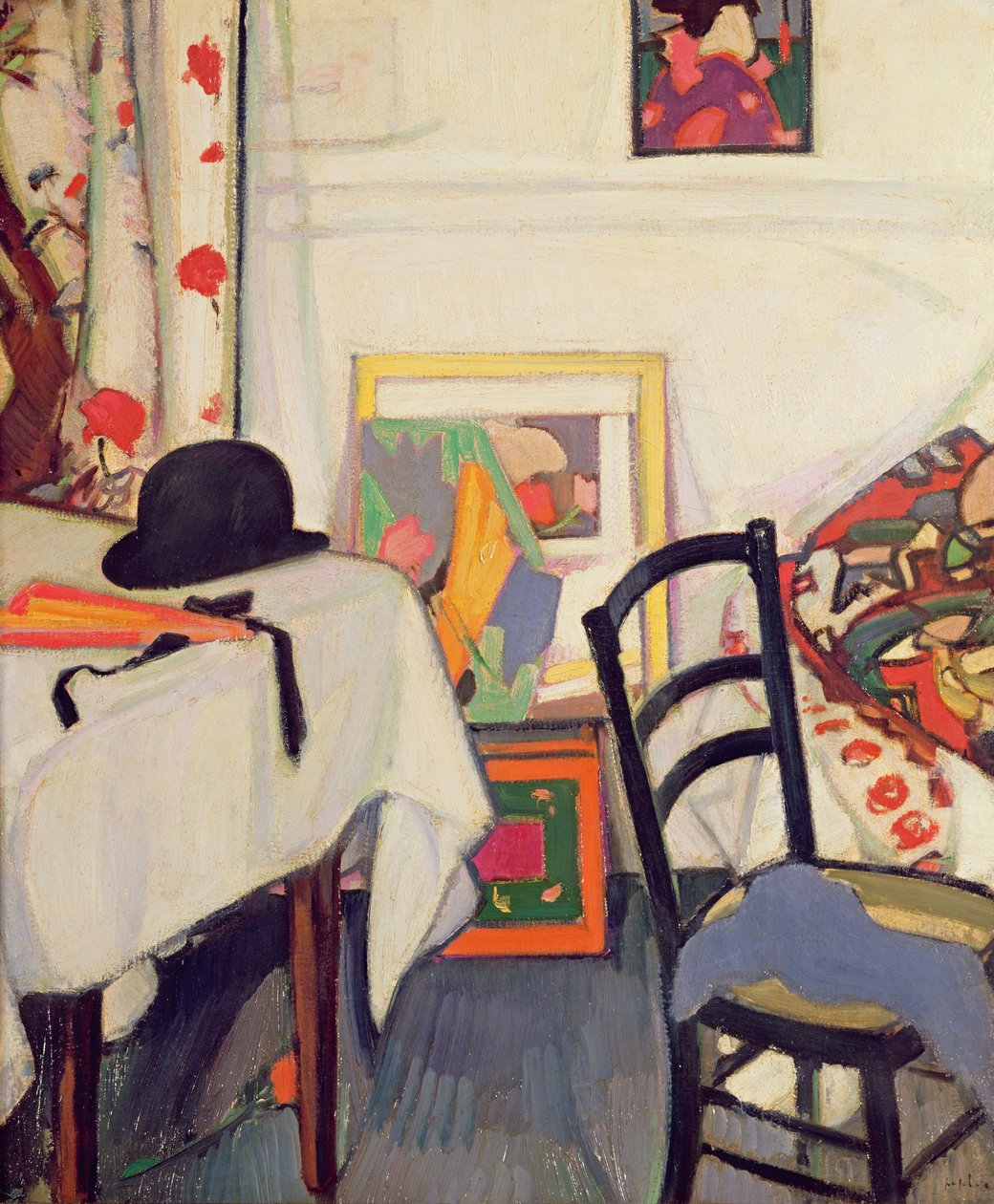 Belső japán legyezővel, 1915 körül alkotó: Samuel John Peploe