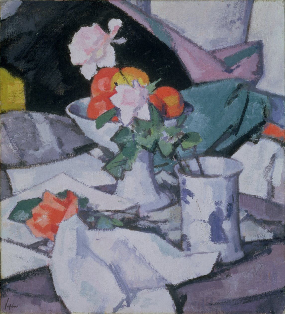 Csendélet, rózsák és kínai korsó alkotó: Samuel John Peploe