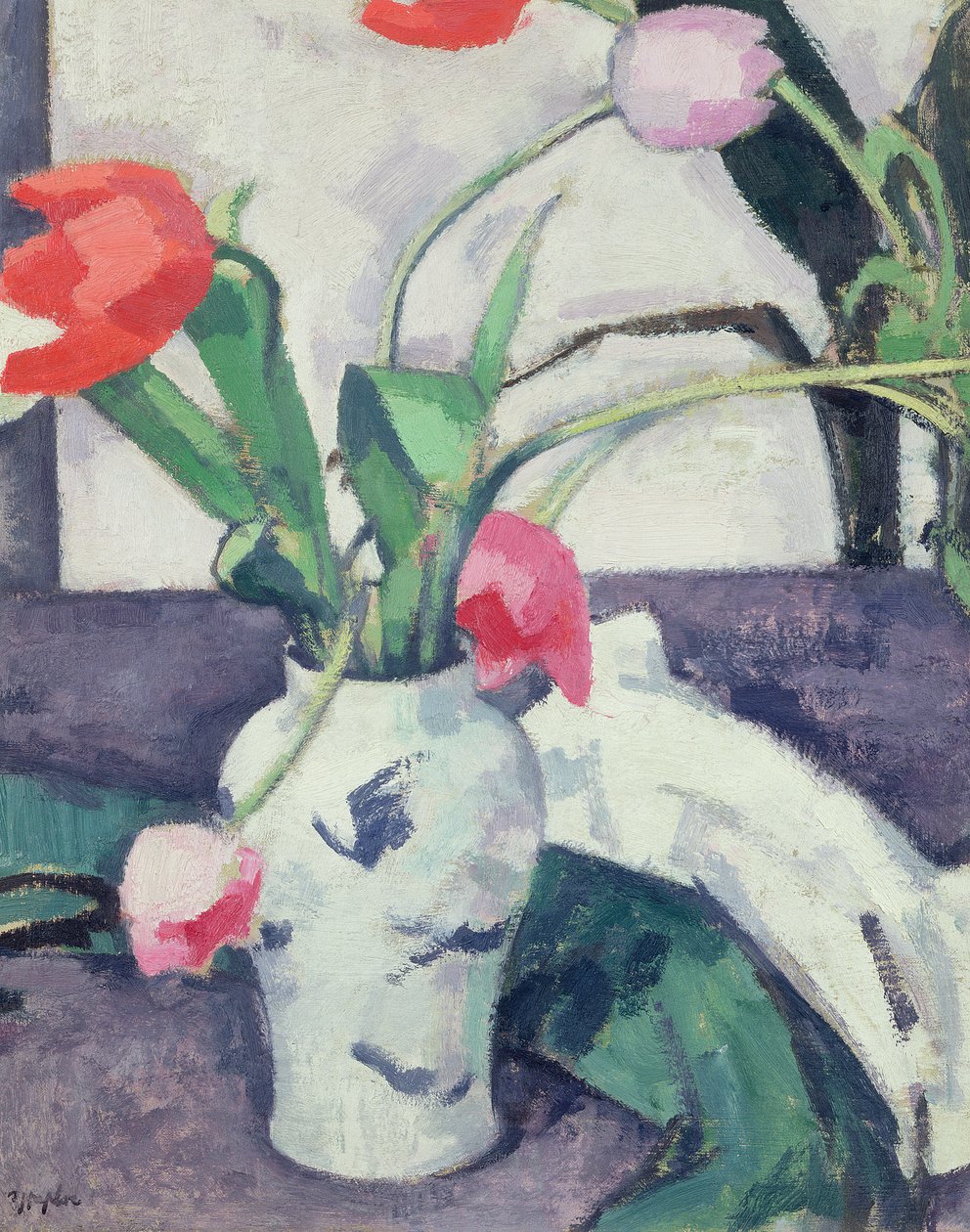 Csendélet: Tulipánok kínai vázában, 1924 alkotó: Samuel John Peploe
